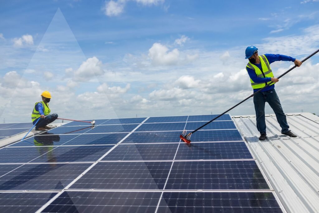 cleaning solar panel